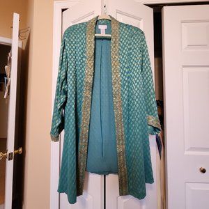 Soft Surroundings Kimono Style Jacket (Aqua/Teal)